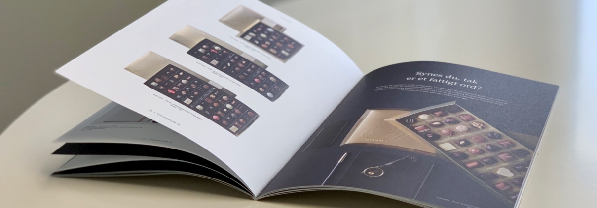 Foto af opslag fra Ole Chokolade katalog Foto af opslag fra Ole Chokolade katalog